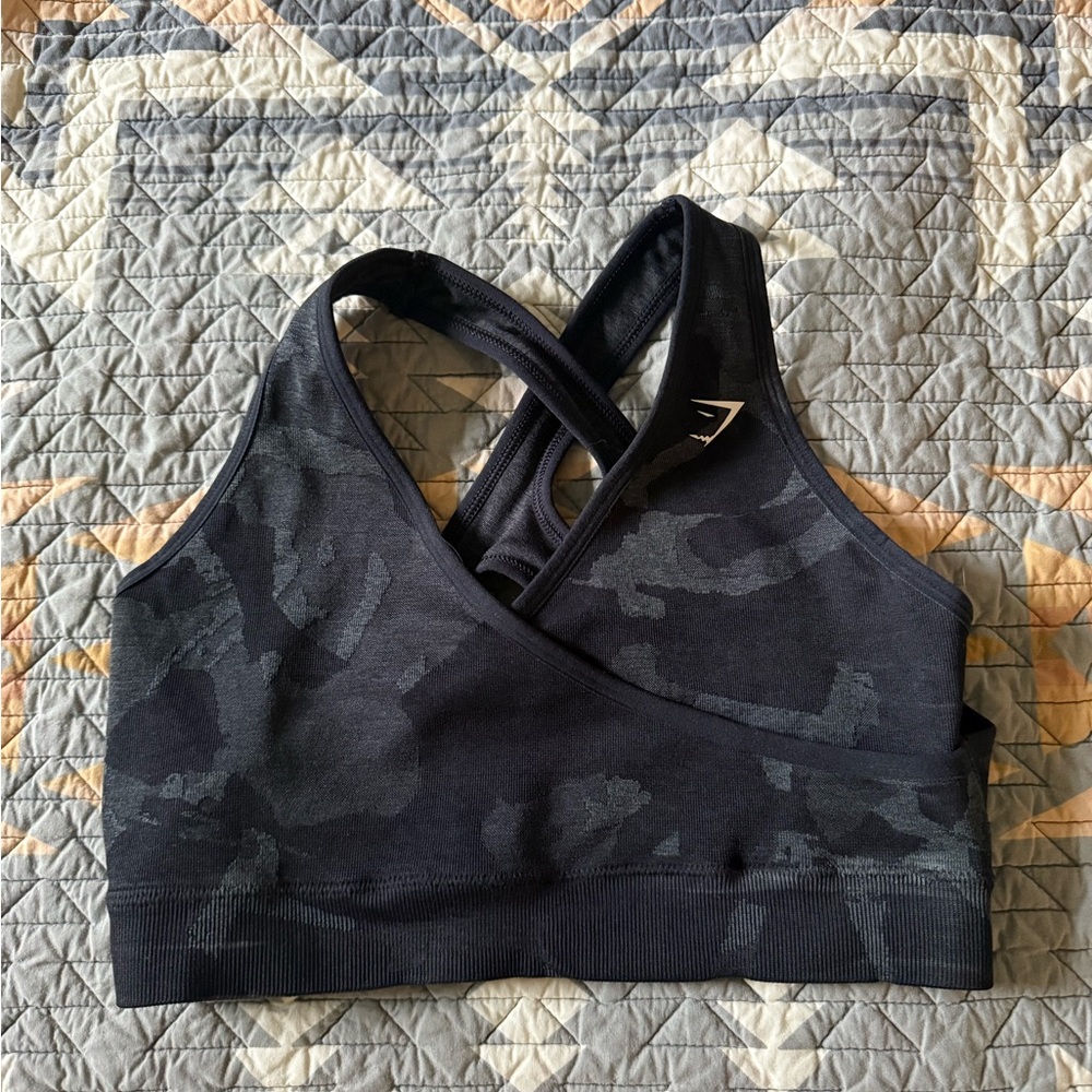Gymshark Black Adapt Camo Sports Bra